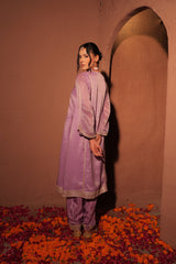 Lilac Organza Kurta Set