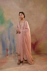 Pink Sharara Set with Embellished Kameez