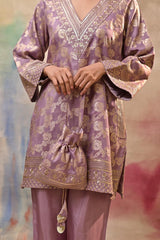 Lilac Gold Brocade Cord Set